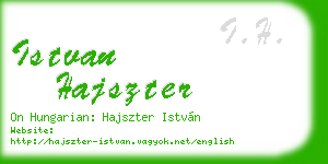 istvan hajszter business card