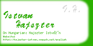 istvan hajszter business card
